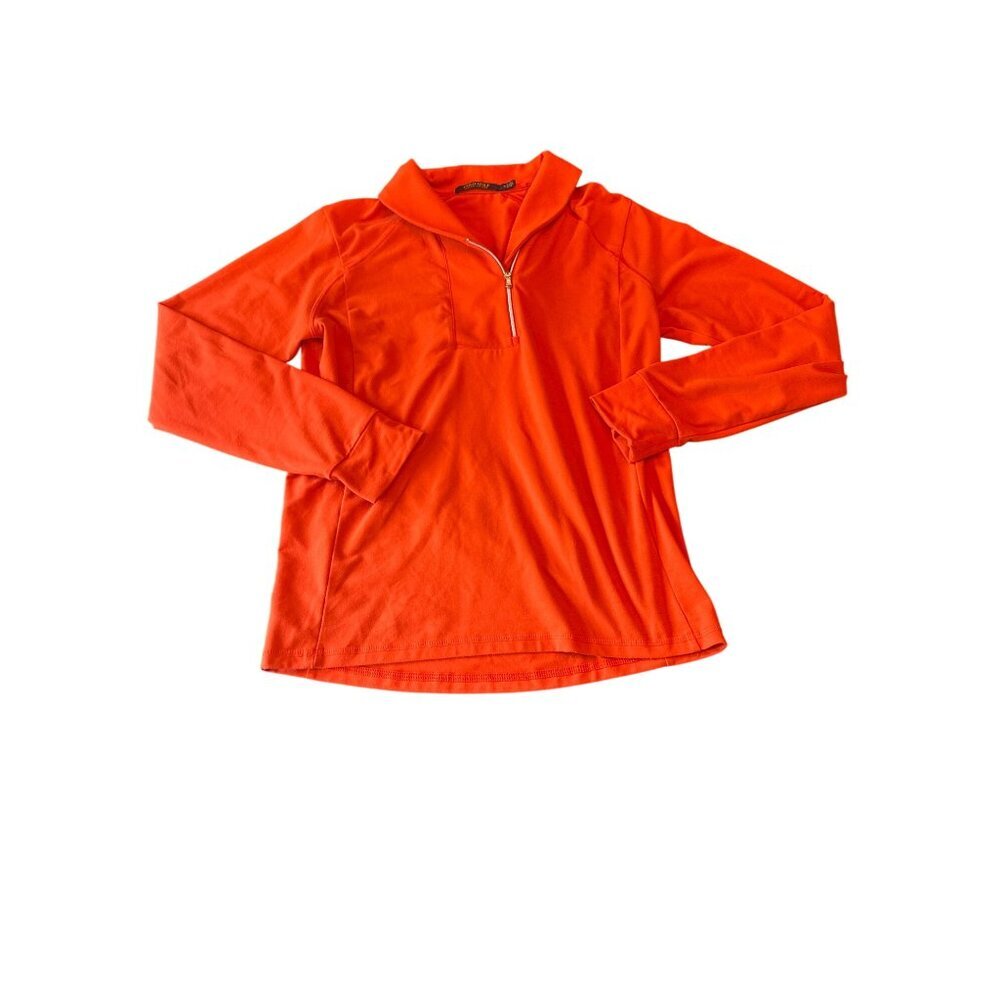 Polo Golf Ralph Lauren Orange Long Sleeve Quarter-Zip Pullover Shirt M